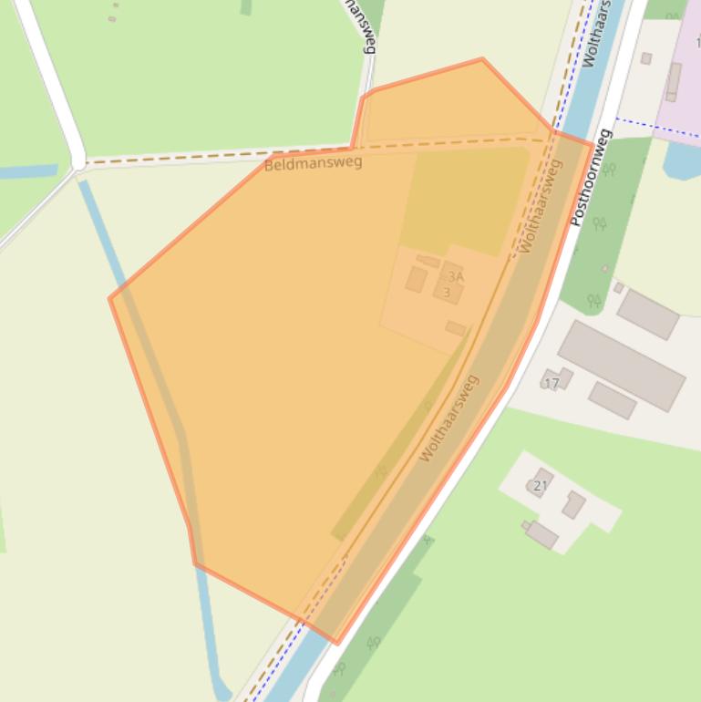 Kaart van postcodegebied 8154HK.