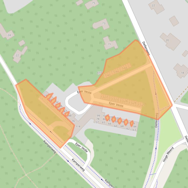 Kaart van postcodegebied 8161AA.