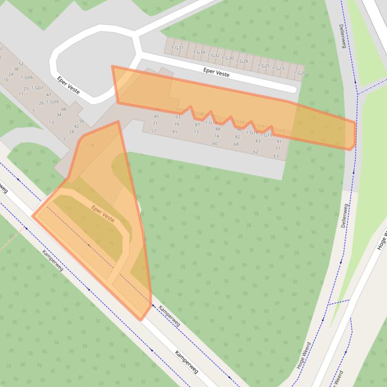 Kaart van postcodegebied 8161AG.