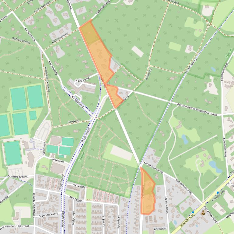Kaart van postcodegebied 8161AK.