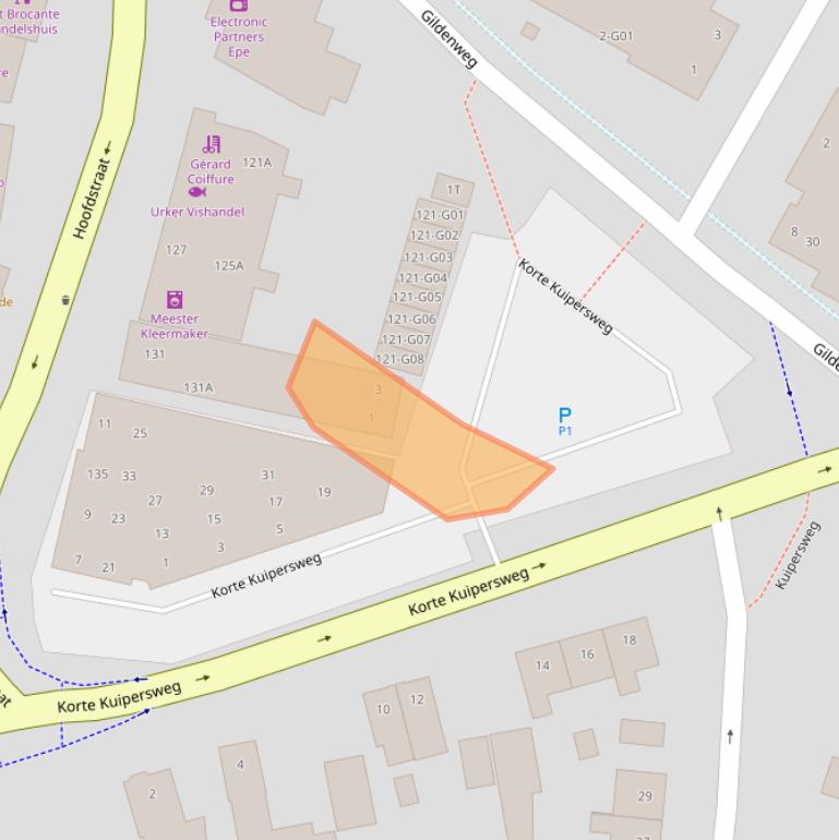 Kaart van postcodegebied 8161AV.