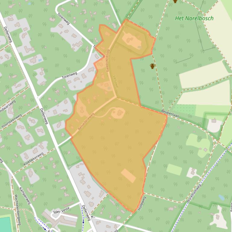Kaart van postcodegebied 8161AW.