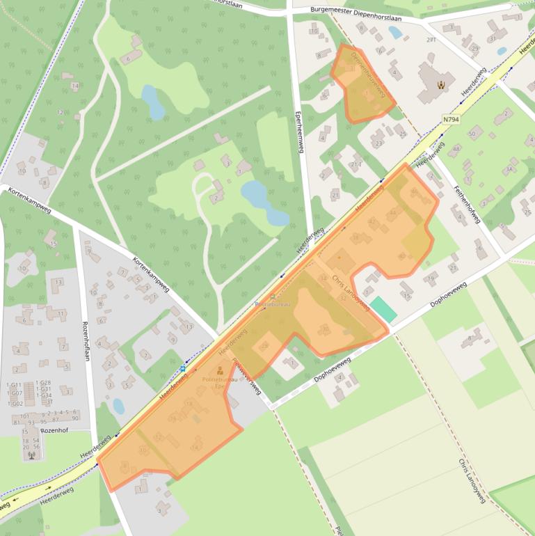 Kaart van postcodegebied 8161BM.