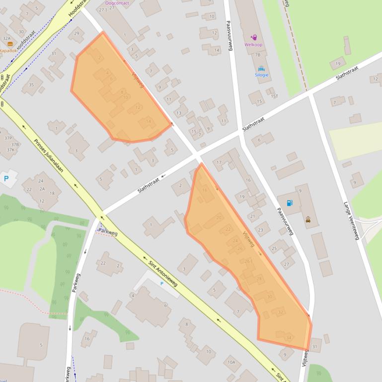 Kaart van postcodegebied 8161CD.