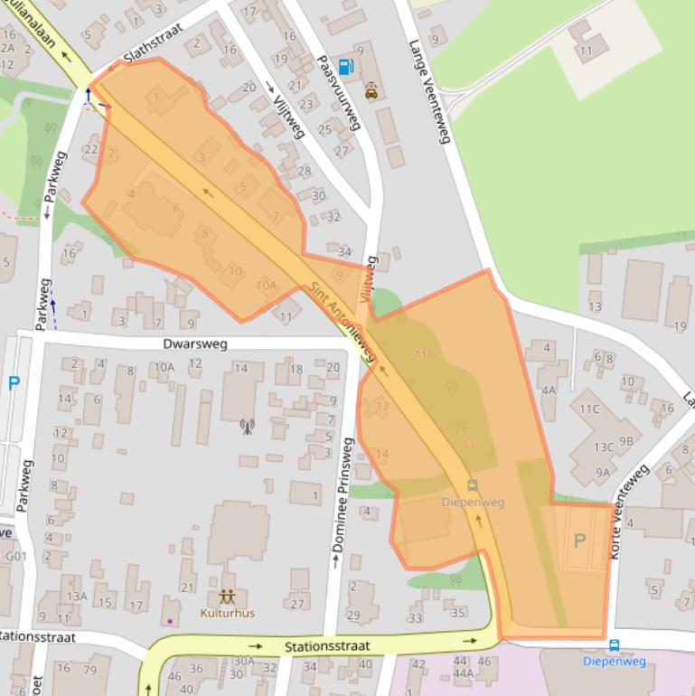 Kaart van postcodegebied 8161CG.