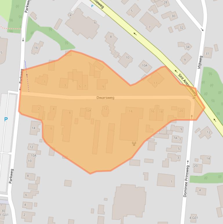 Kaart van postcodegebied 8161CH.