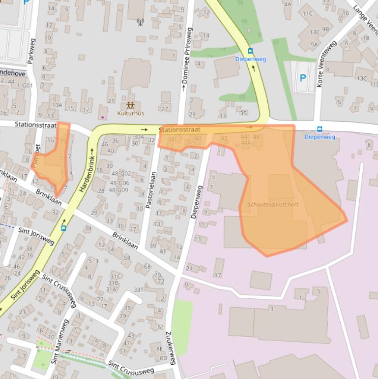 Kaart van postcodegebied 8161CS.