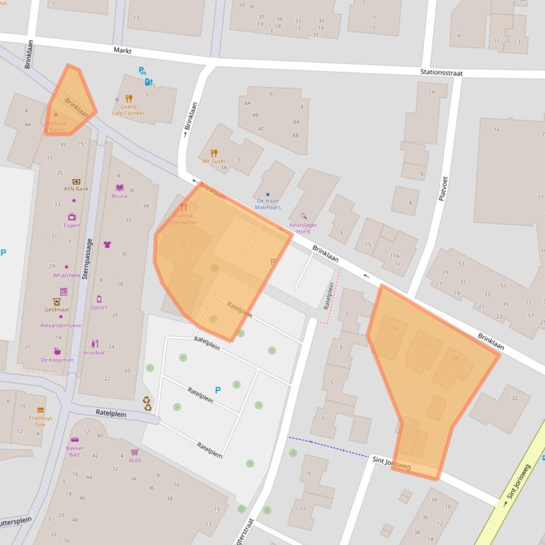 Kaart van postcodegebied 8161CX.