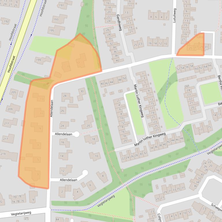 Kaart van postcodegebied 8161DD.