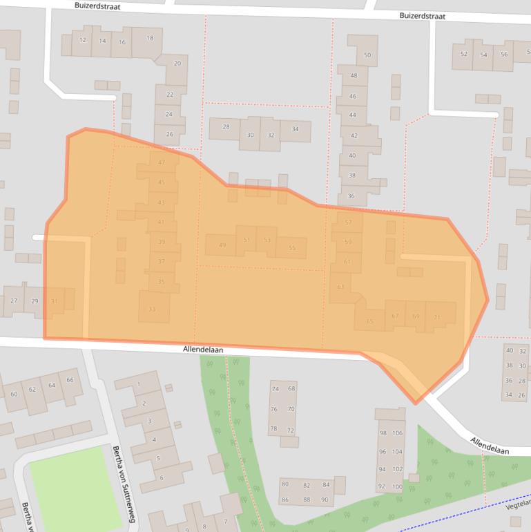 Kaart van postcodegebied 8161DE.
