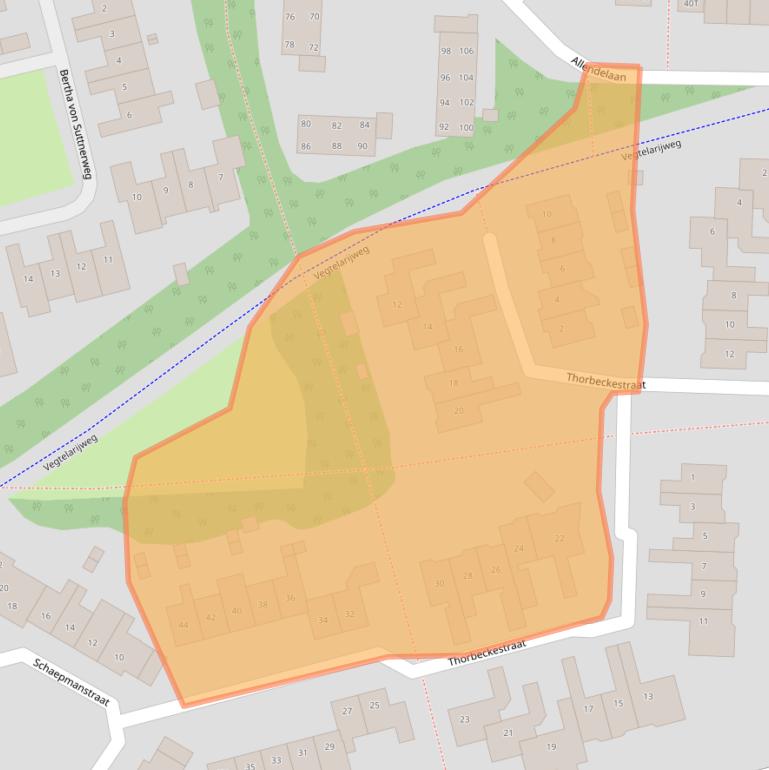 Kaart van postcodegebied 8161DP.
