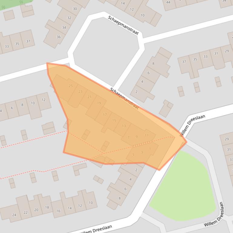 Kaart van postcodegebied 8161DZ.