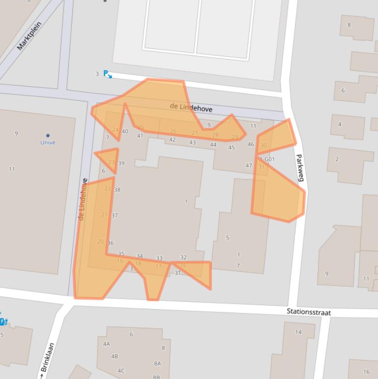 Kaart van postcodegebied 8161EB.