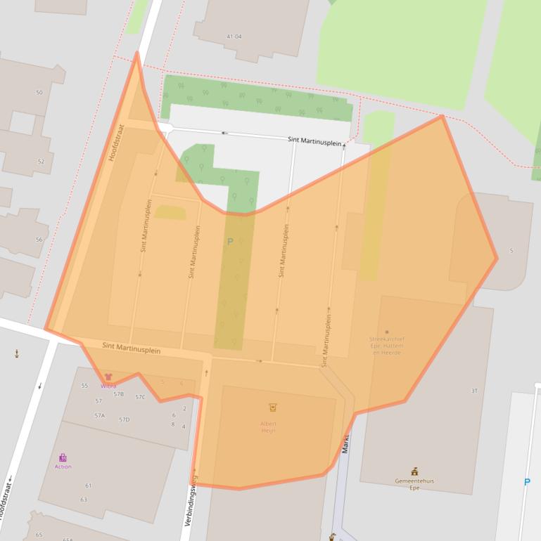 Kaart van postcodegebied 8161ED.