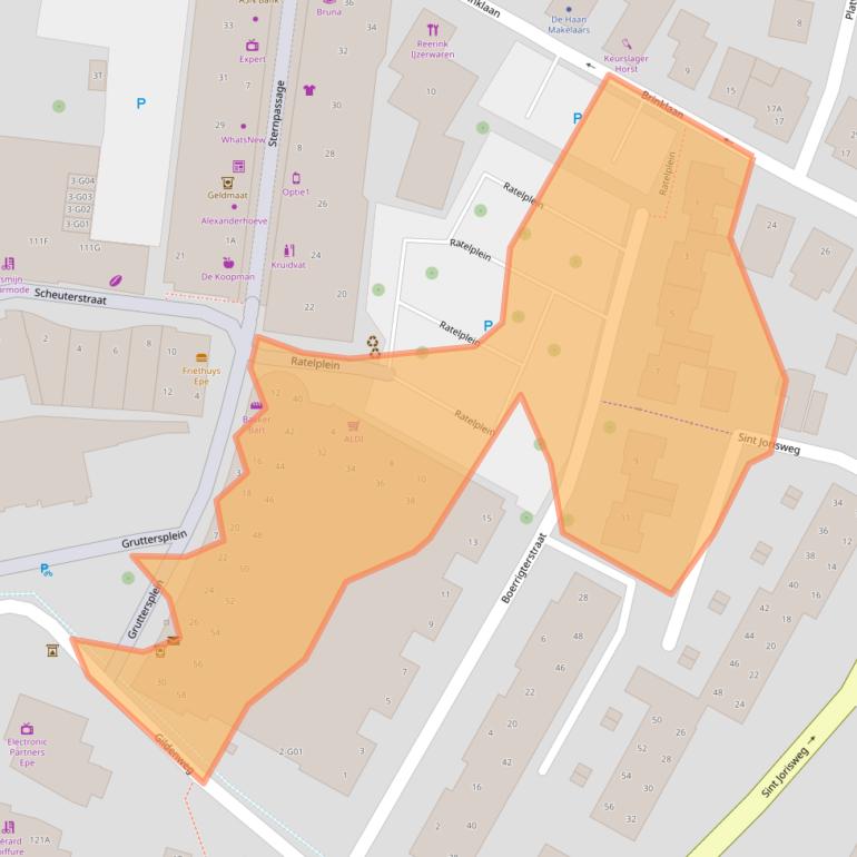 Kaart van postcodegebied 8161HM.