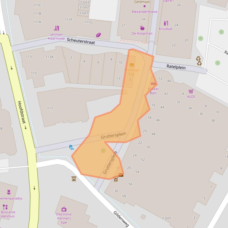 Kaart van postcodegebied 8161HN.