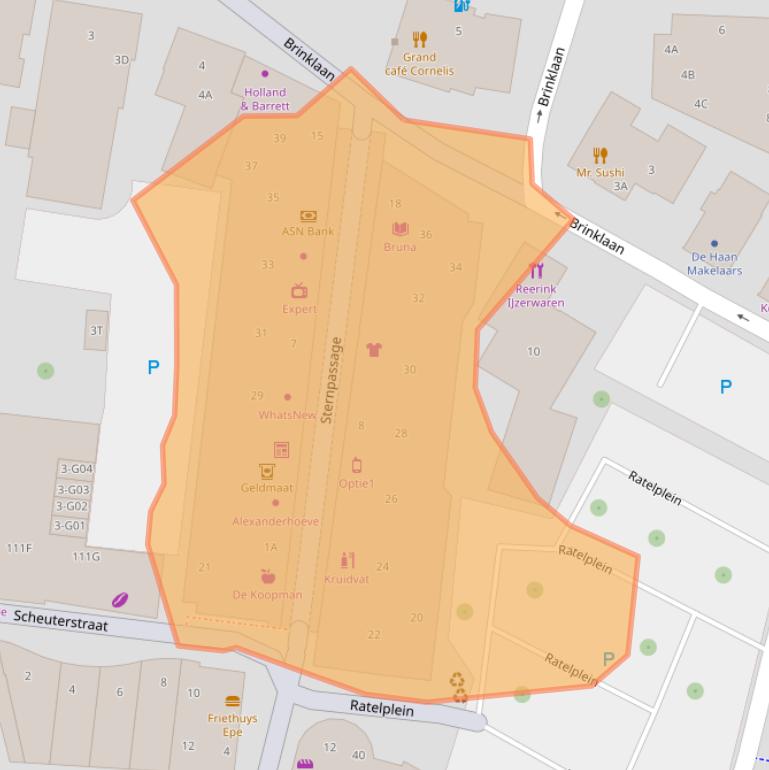 Kaart van postcodegebied 8161HP.