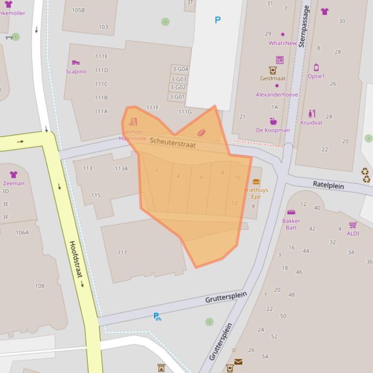 Kaart van postcodegebied 8161HR.