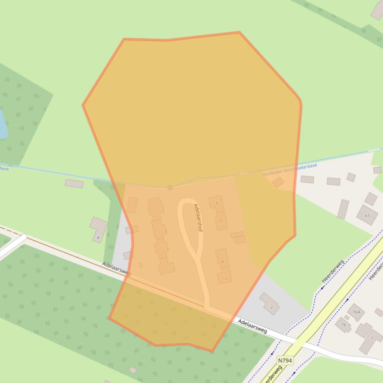 Kaart van postcodegebied 8161MA.