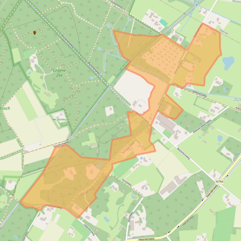Kaart van postcodegebied 8161ND.