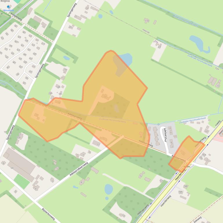 Kaart van postcodegebied 8161NH.