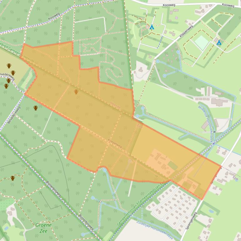 Kaart van postcodegebied 8161NJ.