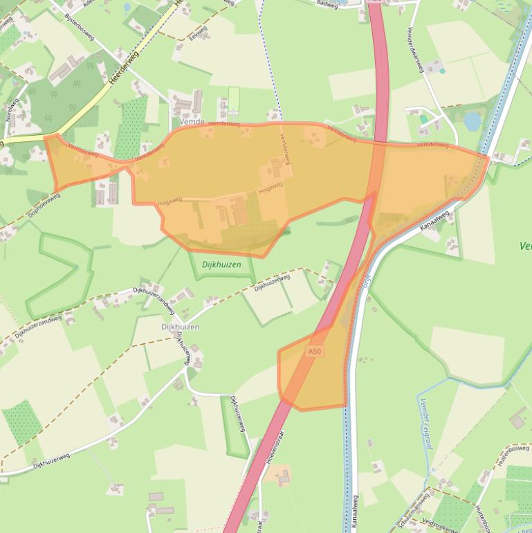 Kaart van postcodegebied 8161NN.