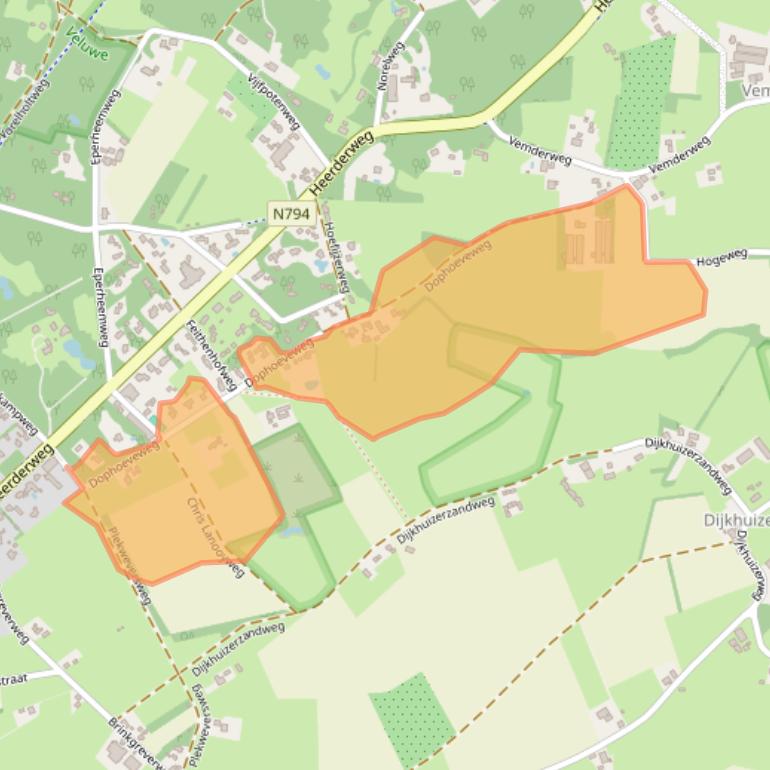 Kaart van postcodegebied 8161NP.