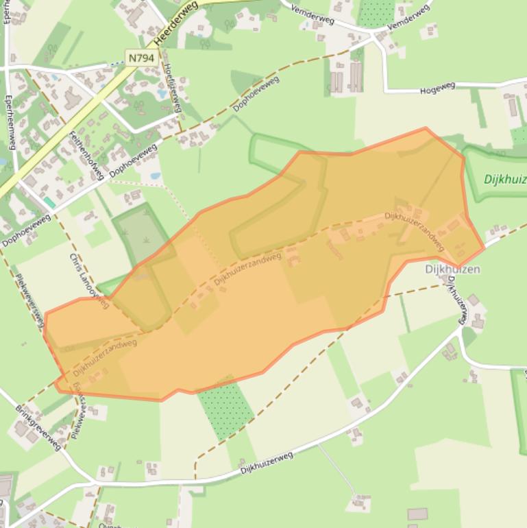 Kaart van postcodegebied 8161NS.