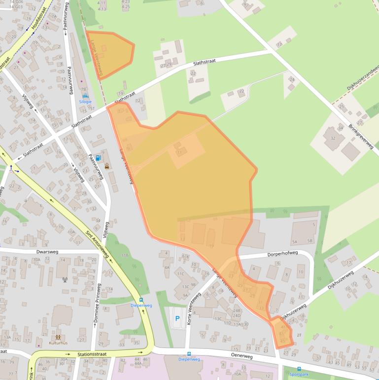 Kaart van postcodegebied 8161PA.