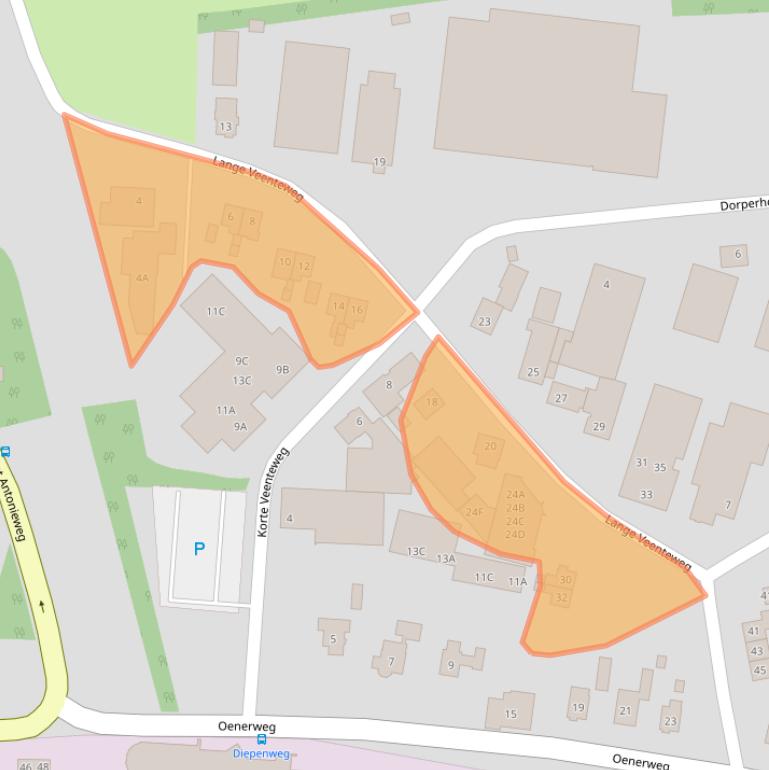 Kaart van postcodegebied 8161PB.