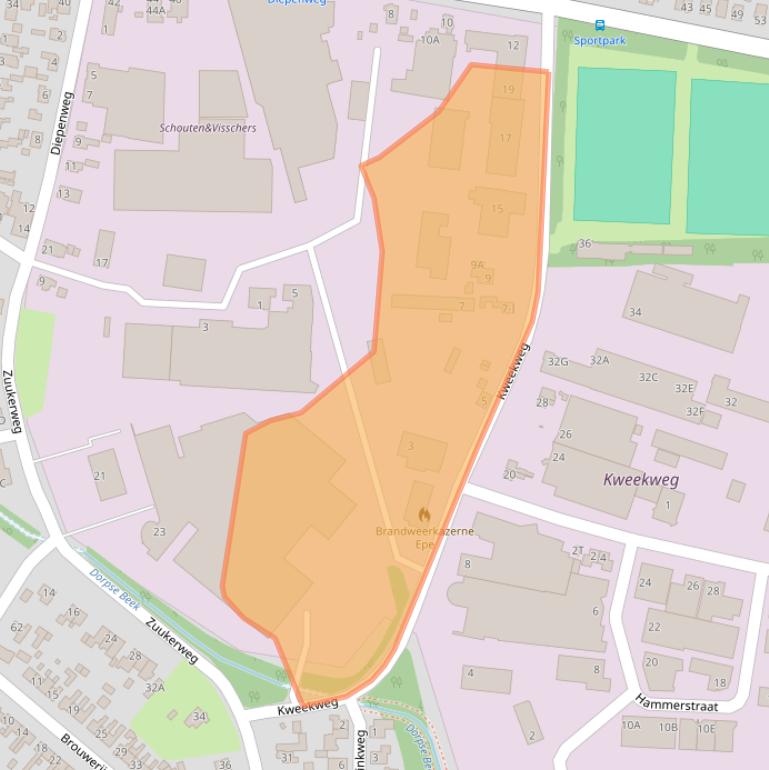 Kaart van postcodegebied 8161PE.