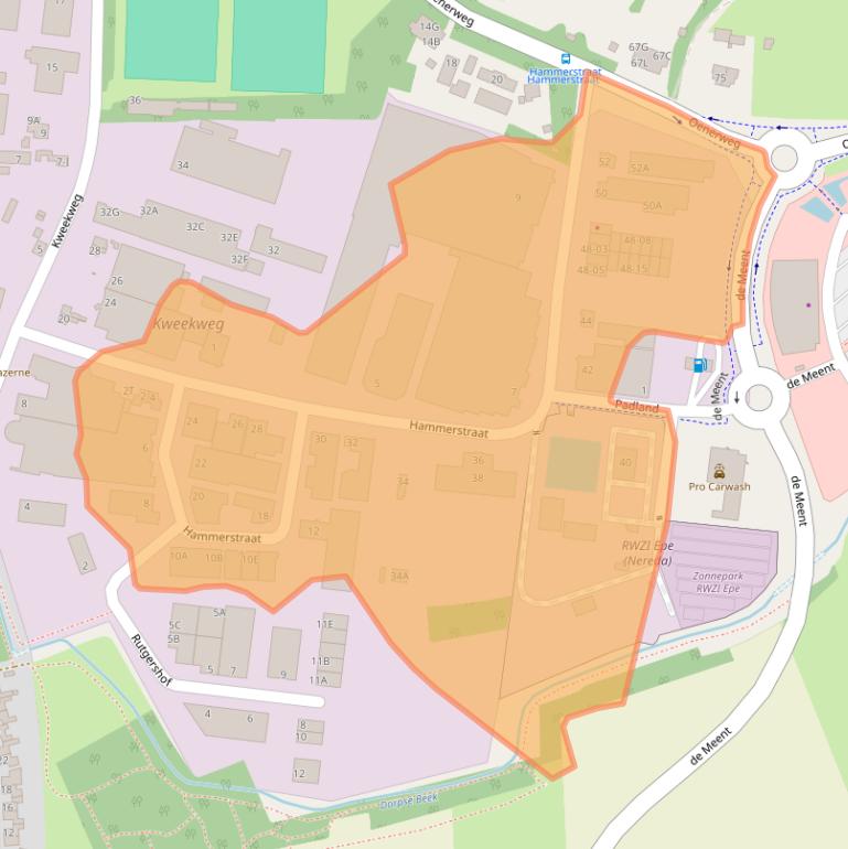 Kaart van postcodegebied 8161PH.