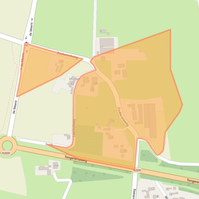 Kaart van postcodegebied 8161RC.