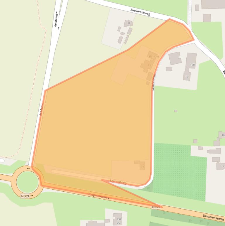 Kaart van postcodegebied 8161RE.