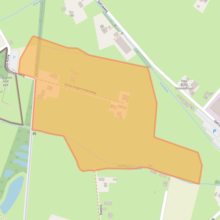 Kaart van postcodegebied 8161RL.