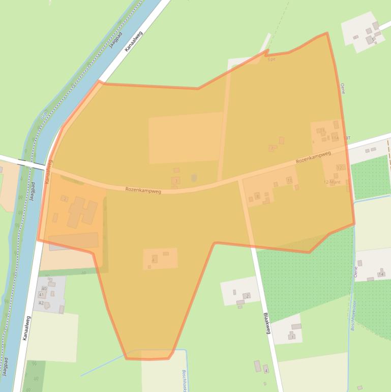 Kaart van postcodegebied 8161RR.