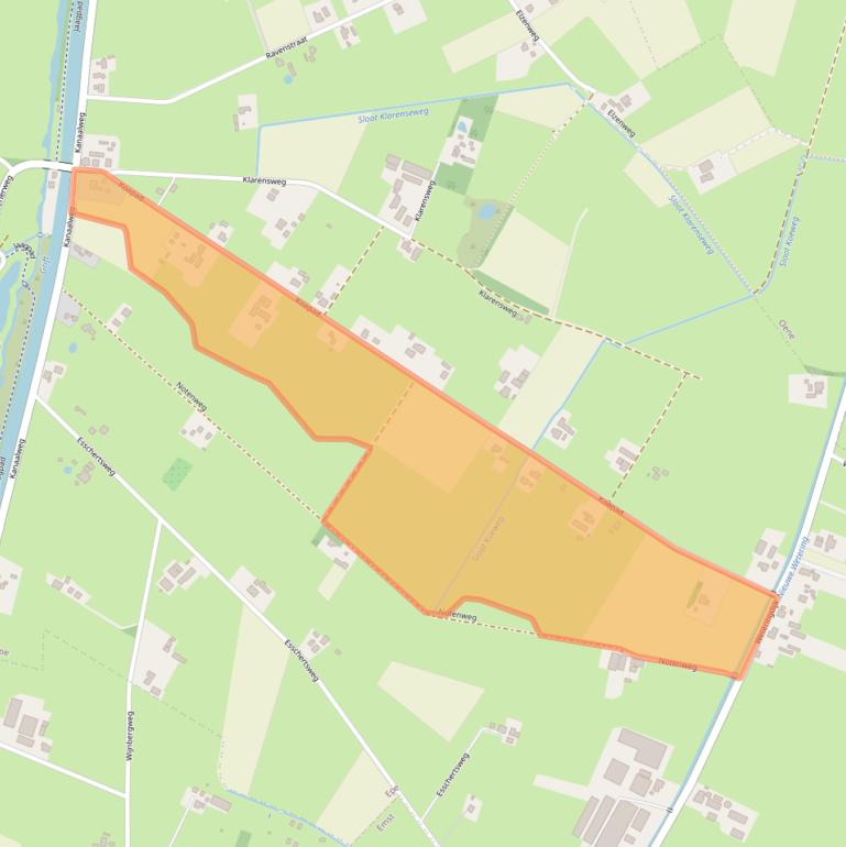 Kaart van postcodegebied 8161RZ.