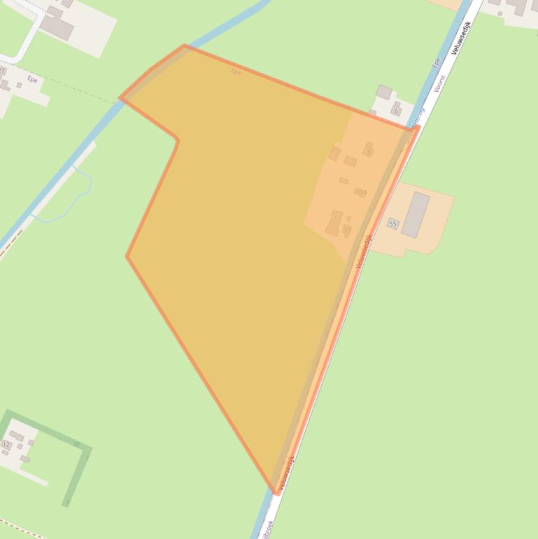 Kaart van postcodegebied 8161SH.