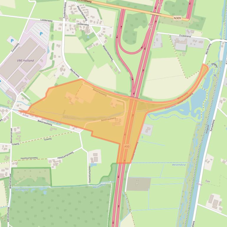 Kaart van postcodegebied 8161ST.