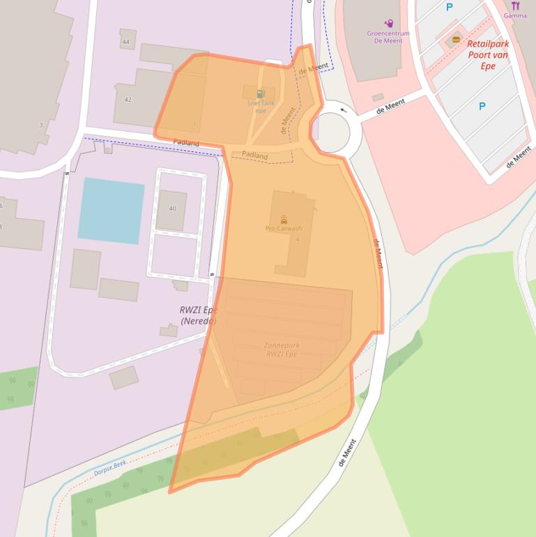 Kaart van postcodegebied 8161TC.