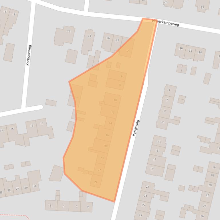 Kaart van postcodegebied 8161VJ.