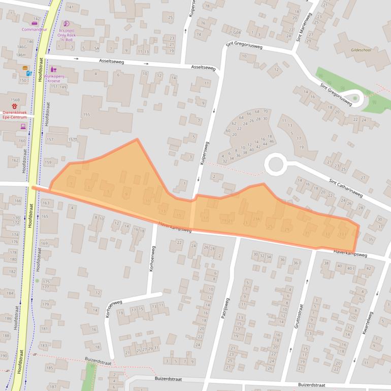 Kaart van postcodegebied 8161VR.