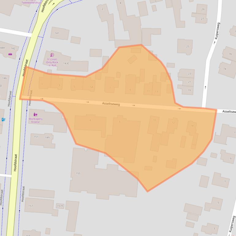 Kaart van postcodegebied 8161VV.