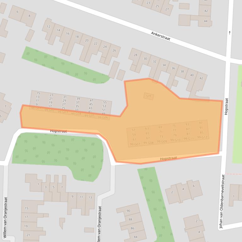 Kaart van postcodegebied 8161XE.