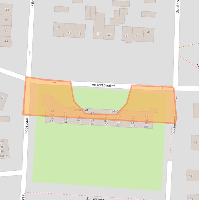 Kaart van postcodegebied 8161XK.