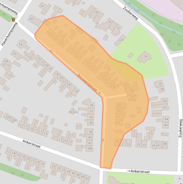 Kaart van postcodegebied 8161XP.