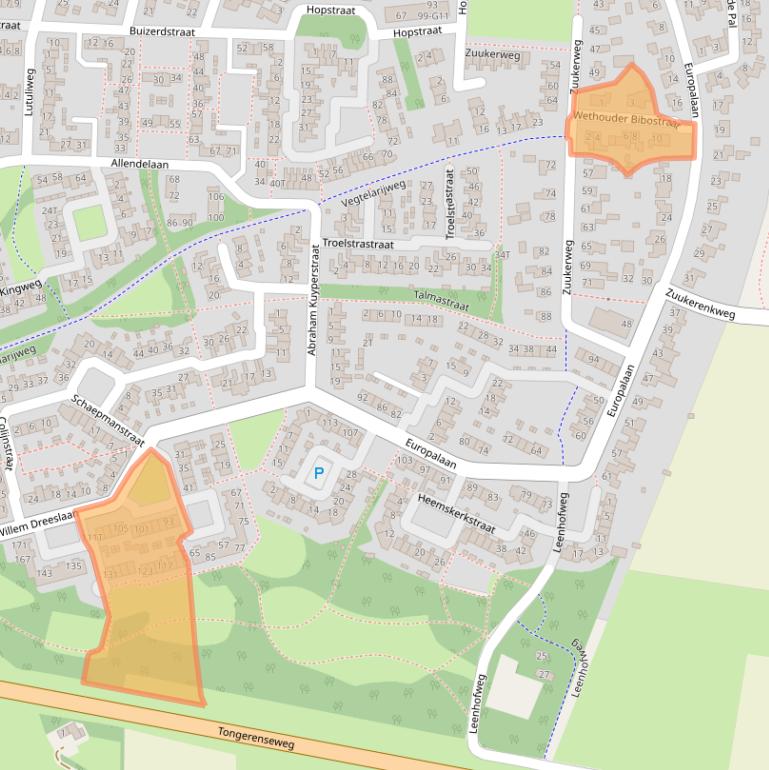 Kaart van postcodegebied 8161ZC.