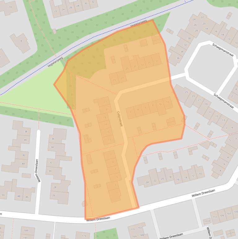 Kaart van postcodegebied 8161ZV.