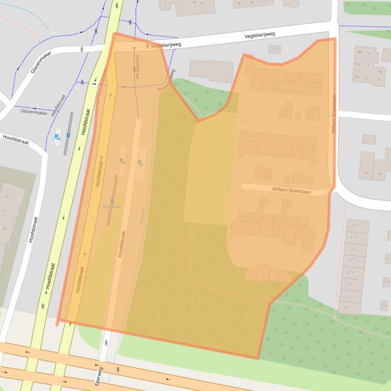 Kaart van postcodegebied 8161ZX.